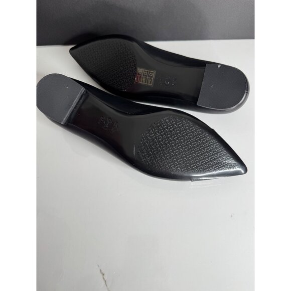 Tory Burch Everly Pointed Toe Flat Leather Shoes Black Size 6.5 New - Picture 8 of 8
